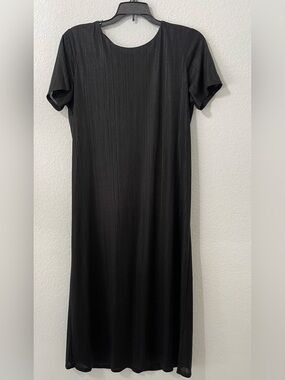 J.O.A. Black Short-Sleeve Maxi Dress